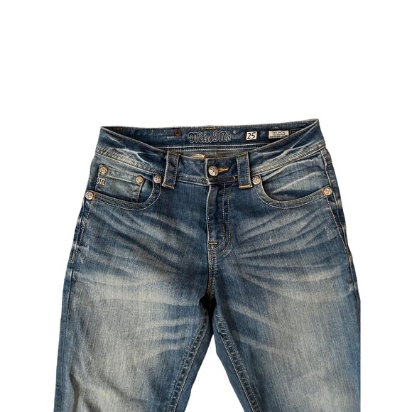 Miss Me Medium Wash Boyfriend Capri Blue Jeans Women's Size 25 JB5547P2 - Picture 8 of 9